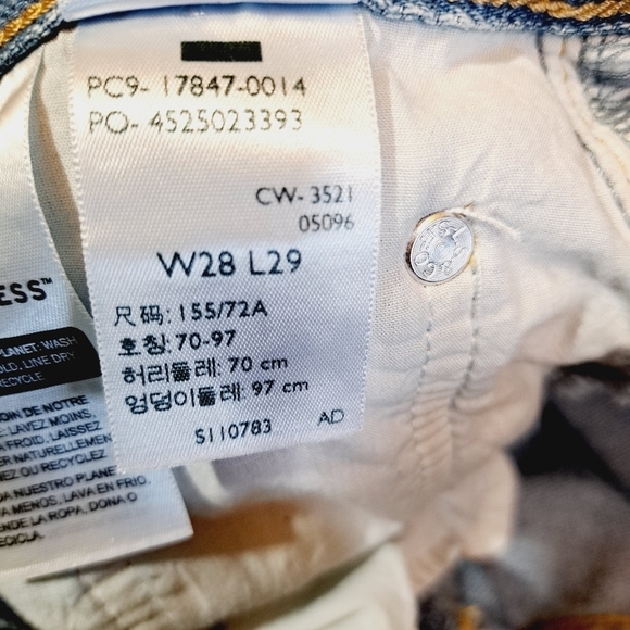 Levi's Premium Light Wash High Loose Taper Distressed Size 28 - Picture 11 of 12